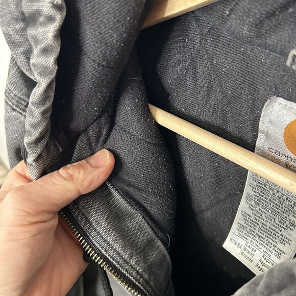 Vintage Carhartt Hooded Active Jacket “Black” WJ130 BLK - Picture 14 of 14